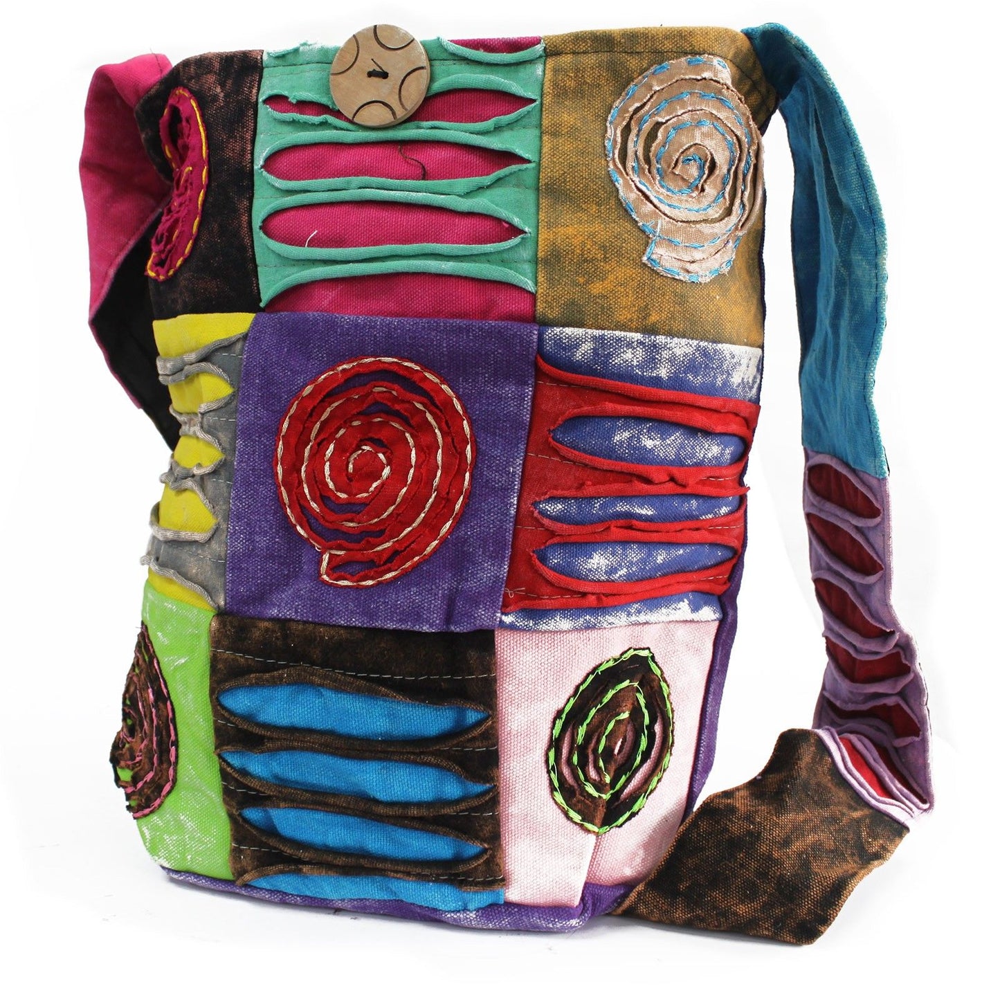 Ethnic Sling Bag - Purple / Spiral AW Dropship UK