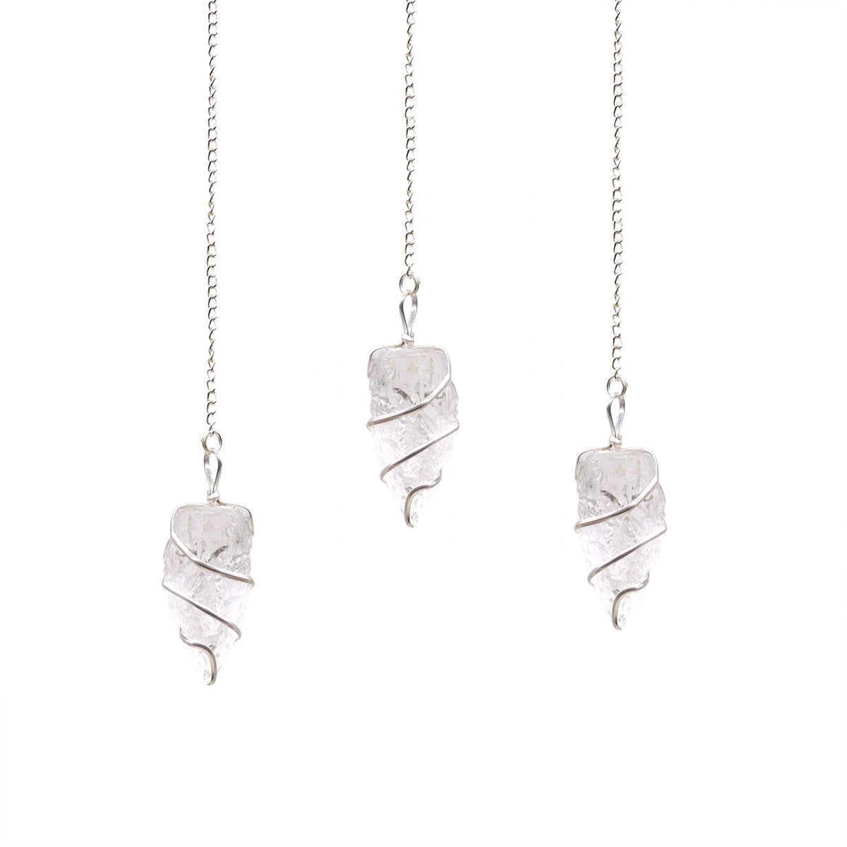 Raw Gemstone Pendulum - Rock Quartz AW Dropship UK