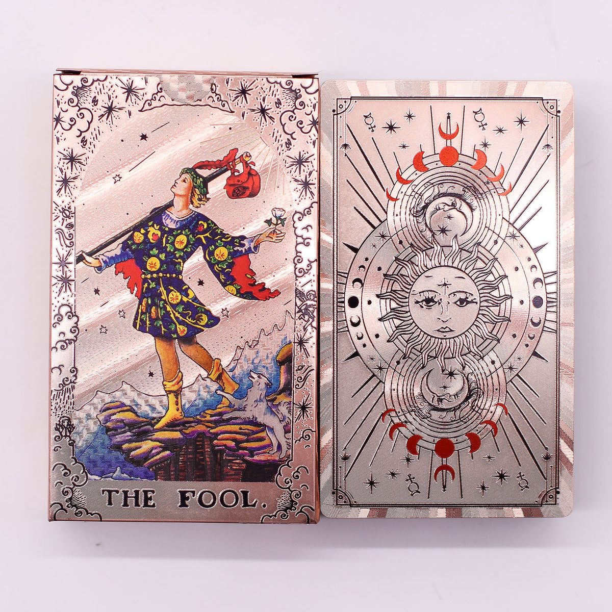Rose Gold Foil Tarot Card Set - Moon Phase - with booklet AW Dropship UK