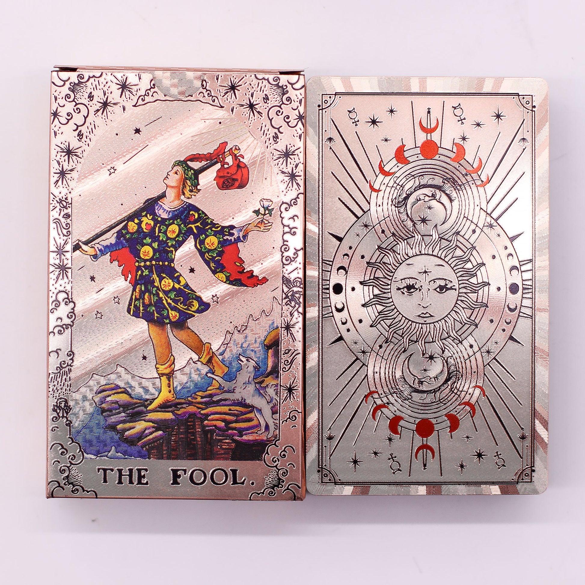 Rose Gold Foil Tarot Card Set - Moon Phase - with booklet AW Dropship UK
