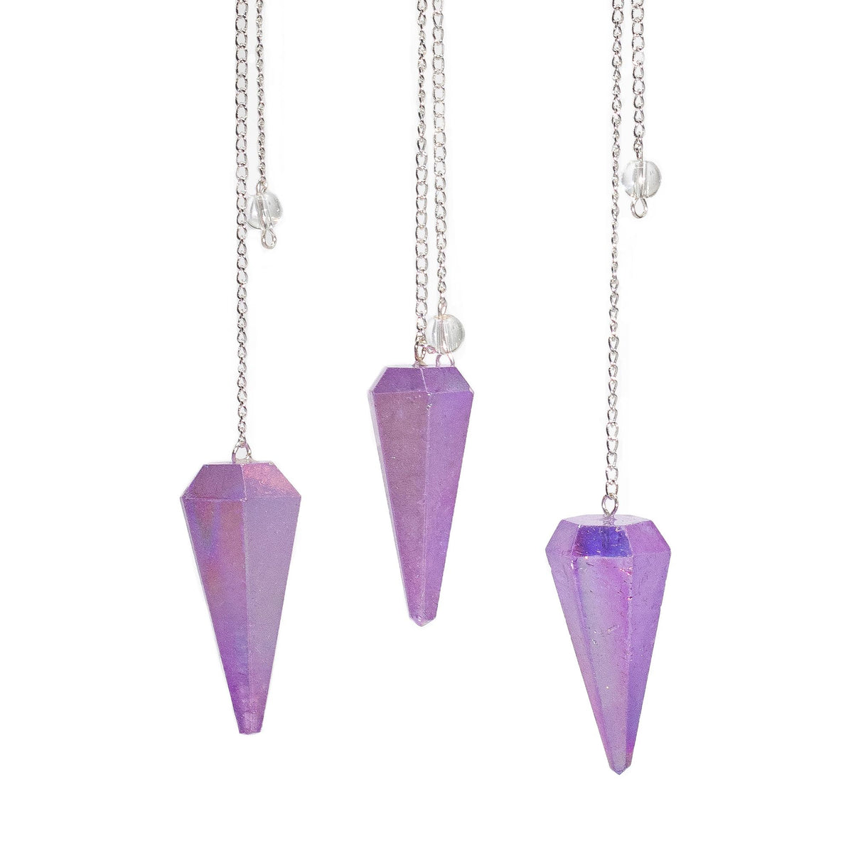 Six Sided Pendulum - Aurora Crystal Purple - 4cm AW Dropship UK