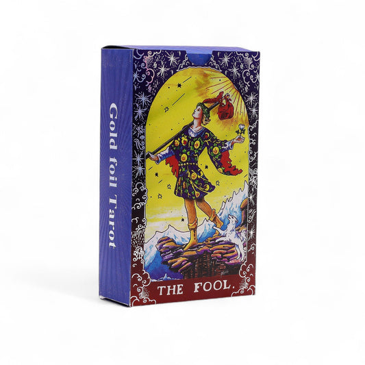 Blue Foil Tarot Card Set - Mandala - with booklet AW Dropship UK