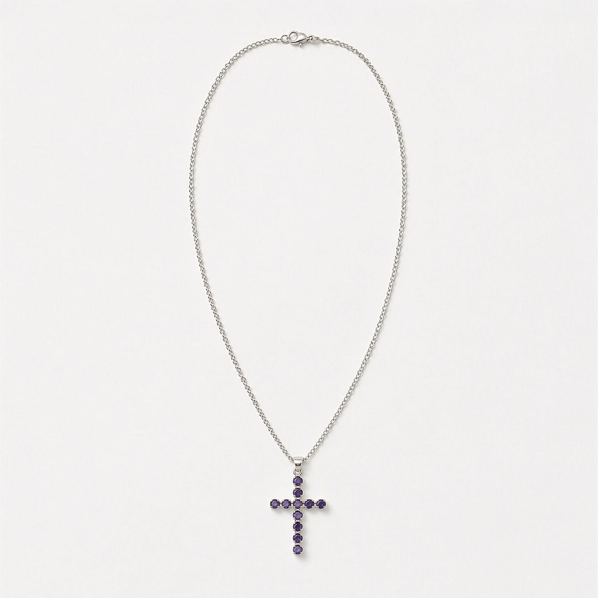 Indian Devotional Pendant - Silver Plated (45cm Chain)- Ionite Crucifix AW Dropship UK