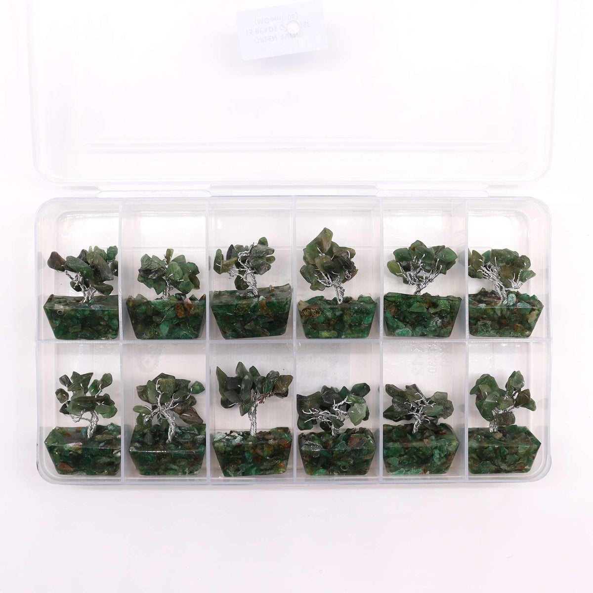 Mini Gemstone Tree On Orgonite Base - Green Aventurine (15 stones) AW Dropship UK