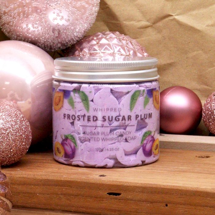 Christmas whipped soap with glitter