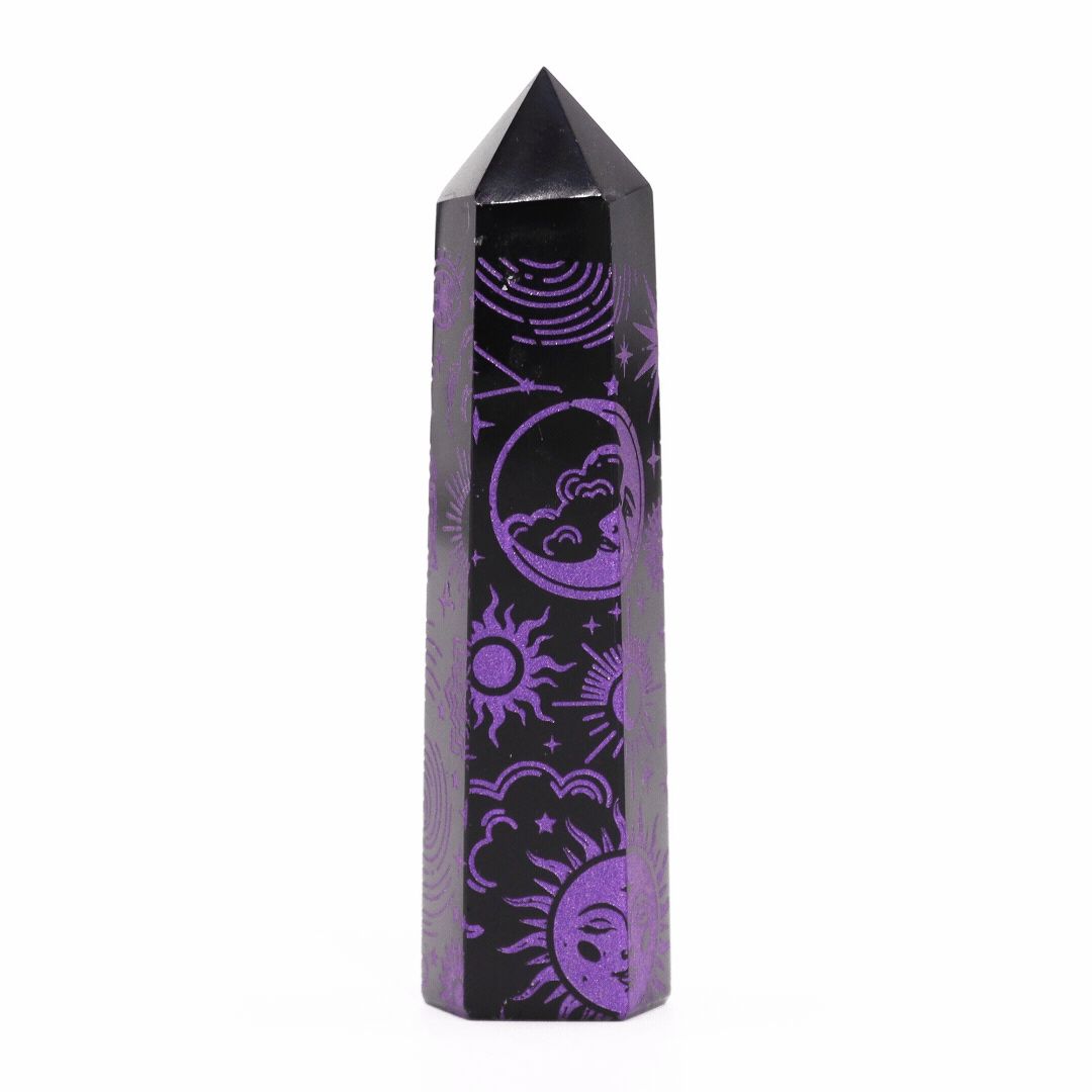 Black Obsidian Point - Mystic Story - Deep Purple AW Dropship UK
