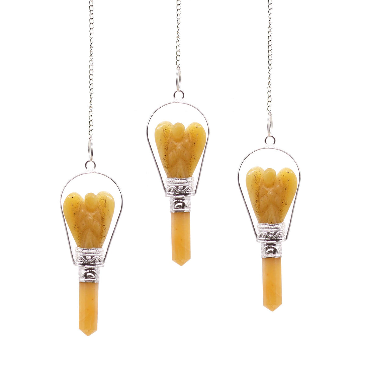 Angel Pendulum with Ring- Yellow Quartz AW Dropship UK