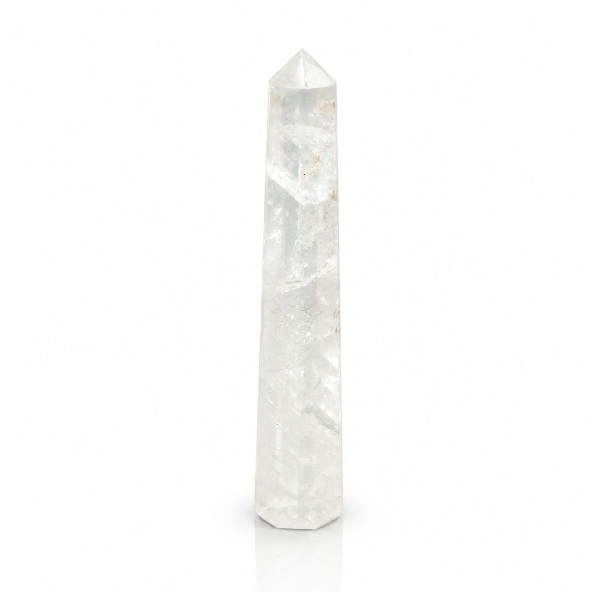 Gemstone Six Face Obelisk Poins approx 17cm - Rock Crystal AW Dropship UK