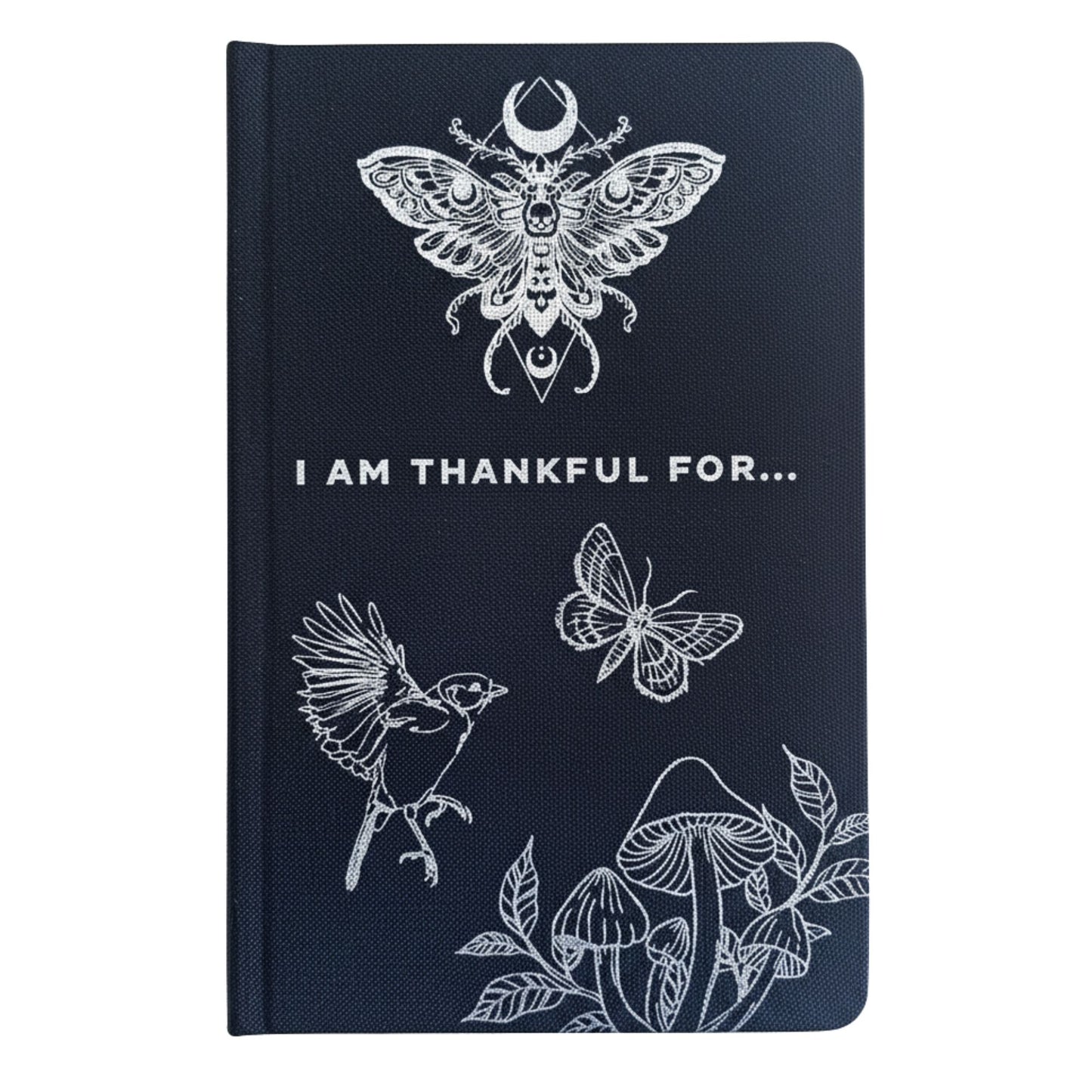 Black Gratitude Journal with Silver Lining - 120 pages - I am Thankful For AW Dropship UK