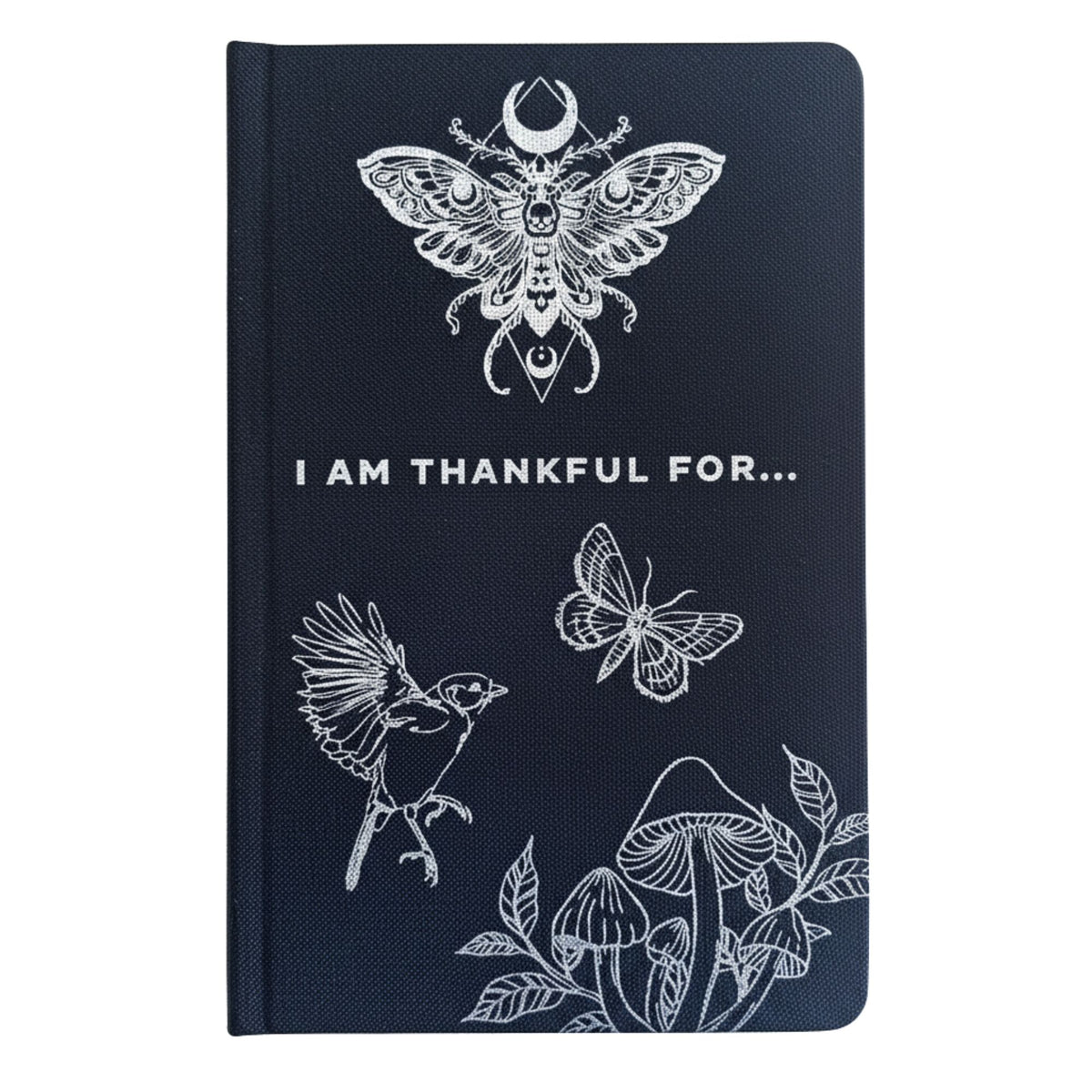 Black Gratitude Journal with Silver Lining - 120 pages - I am Thankful For AW Dropship UK