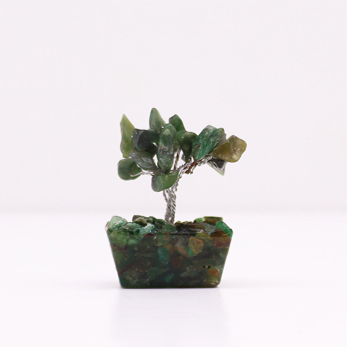Mini Gemstone Tree On Orgonite Base - Green Aventurine (15 stones) AW Dropship UK