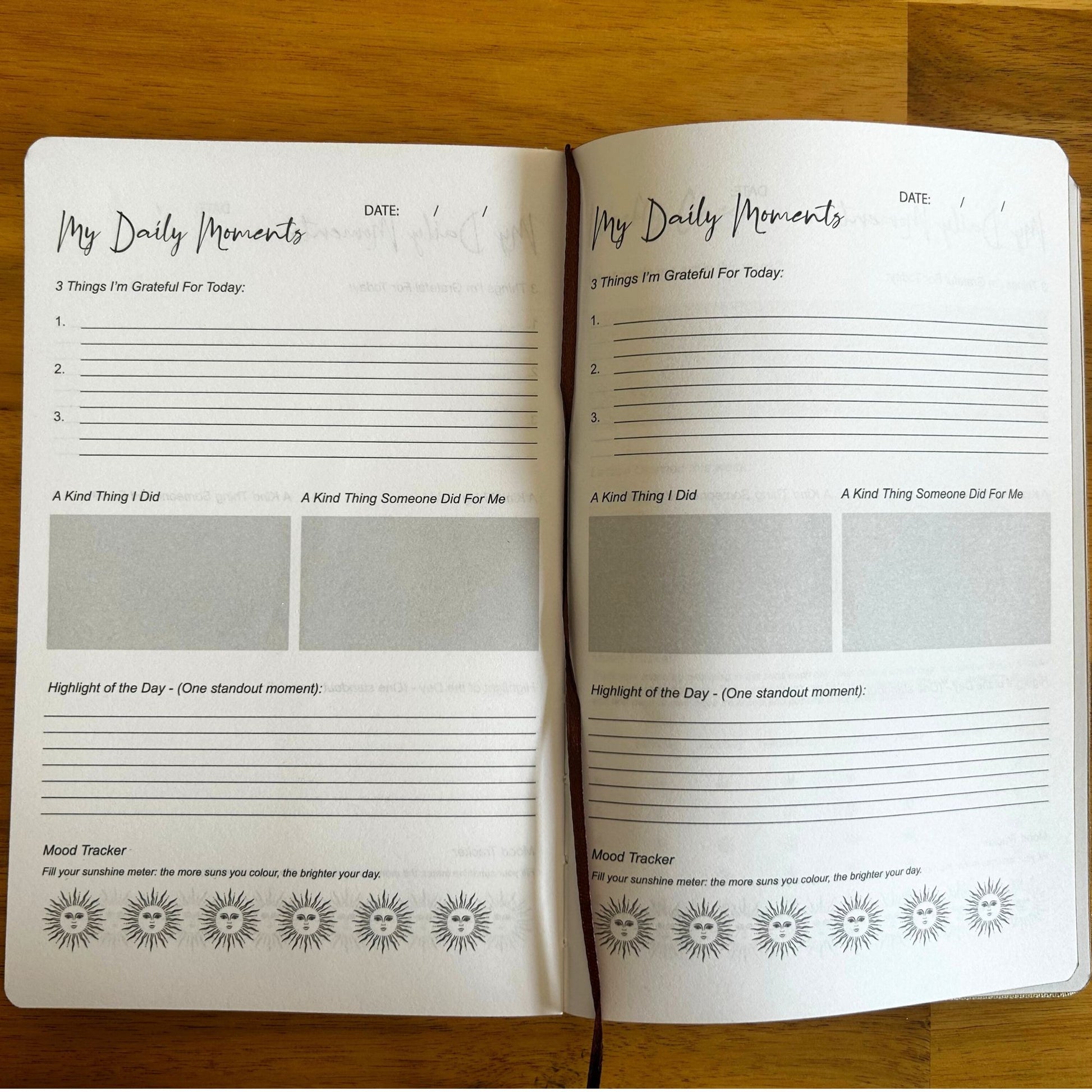 Black Gratitude Journal with Silver Lining - 120 pages - I am Thankful For AW Dropship UK