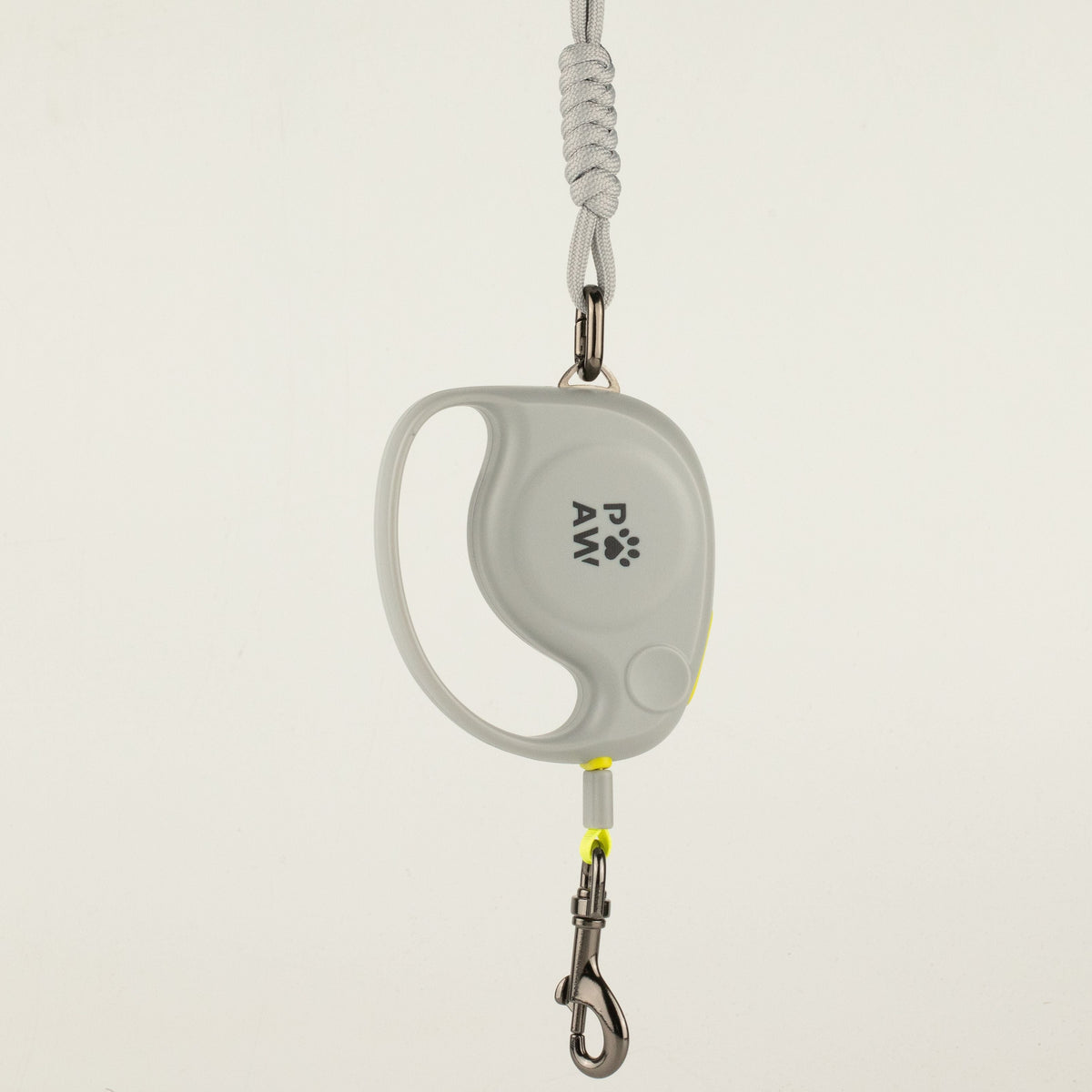 Grey retractable lead metal clip