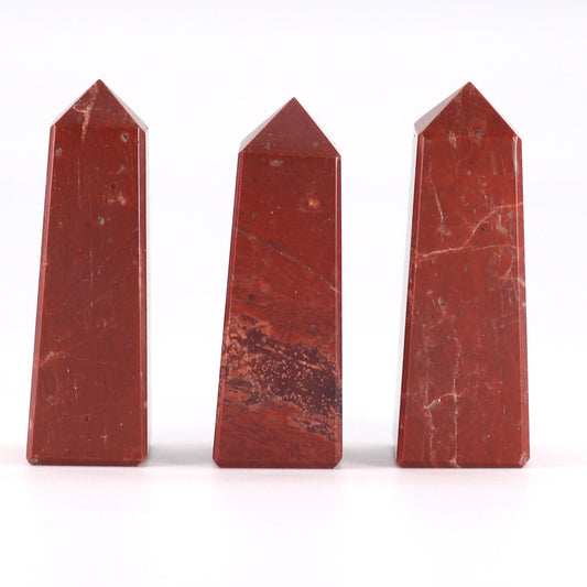 Gemstone Obelisk Point approx 5cm - Red Jasper AW Dropship UK