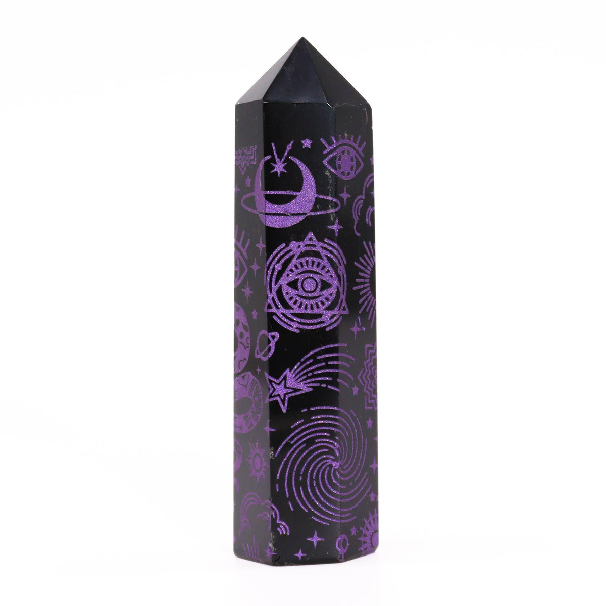 Black Obsidian Point - Mystic Story - Deep Purple AW Dropship UK