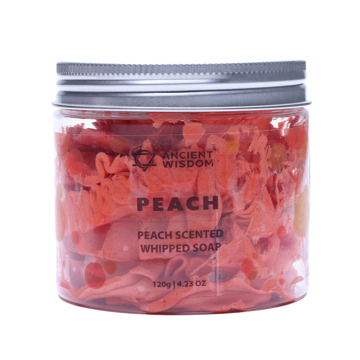 Fruity peach whipped soap for bath and shower