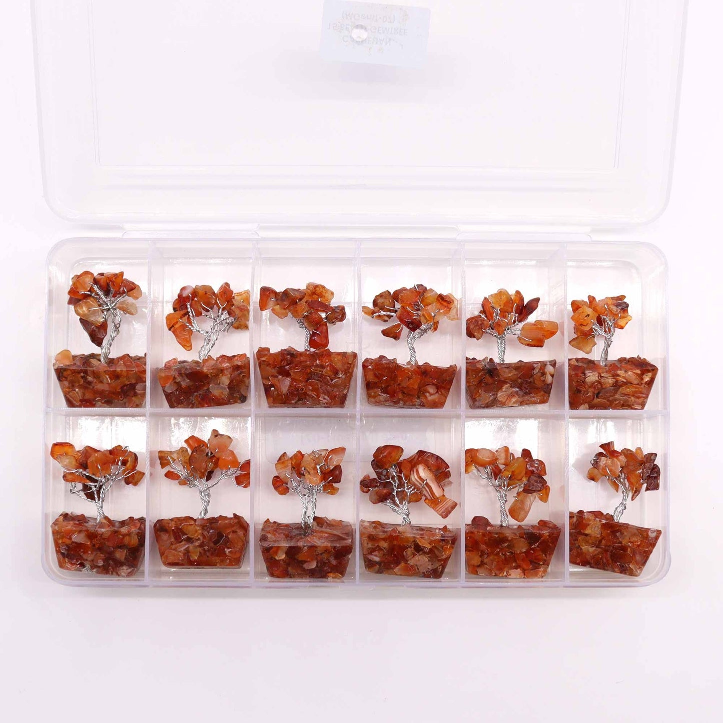 Mini Gemstone Tree On Orgonite Base - Carnelian (15 stones) AW Dropship UK