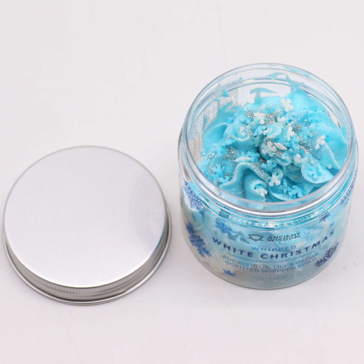 White Christmas festive whipped soap
