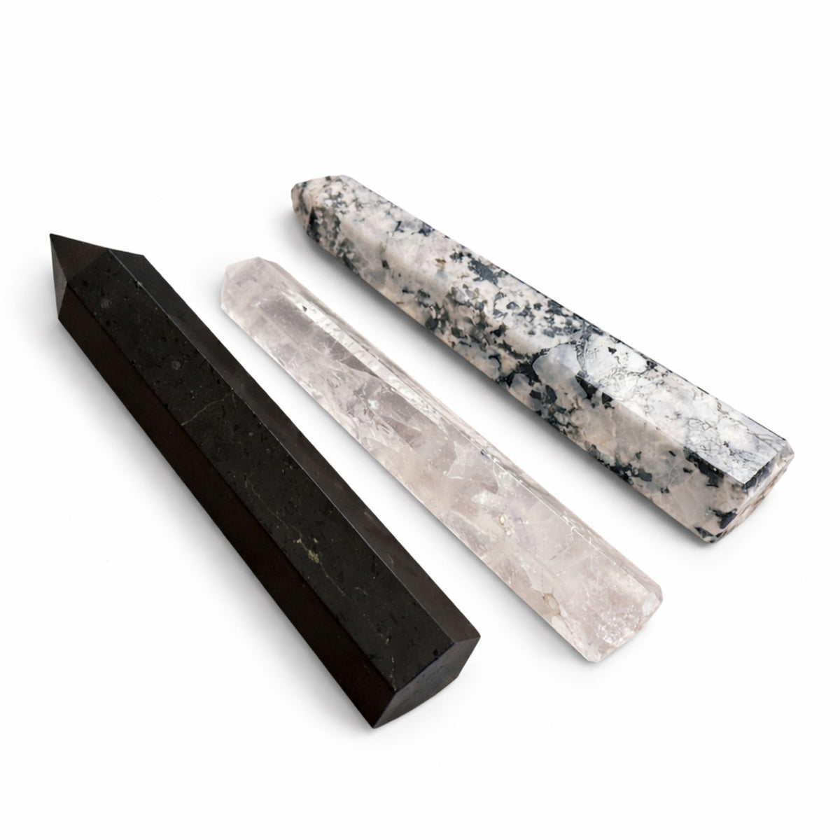 Gemstone Six Face Obelisk Point approx 17cm - Black Tourmaline AW Dropship UK