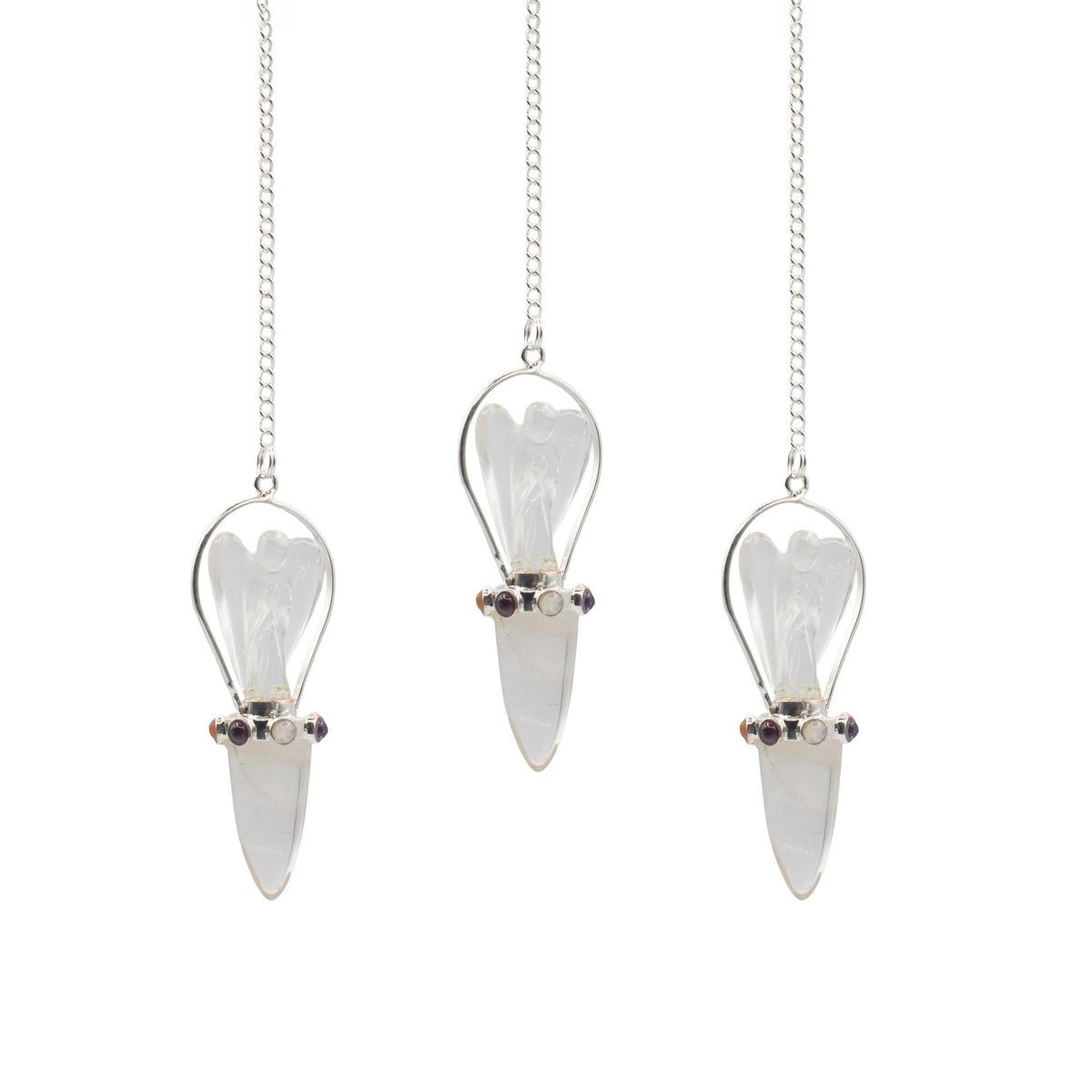 Celestial Guide - Two Piece Angel Pendulum - Chakra Band - Clear Quartz AW Dropship UK