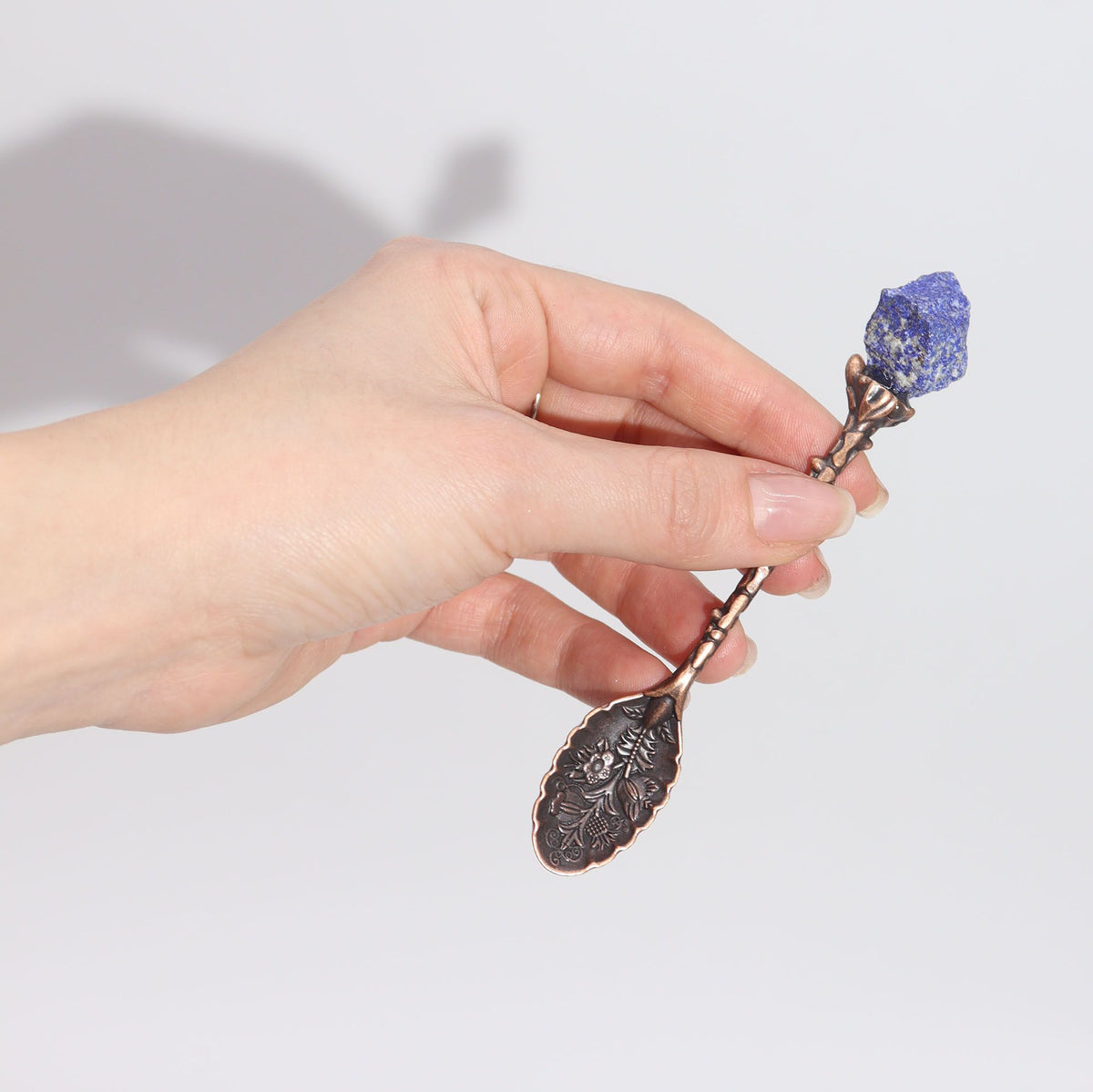 Set of 7 Bronze Gemstone Crystal Witch Spoons AW Dropship UK