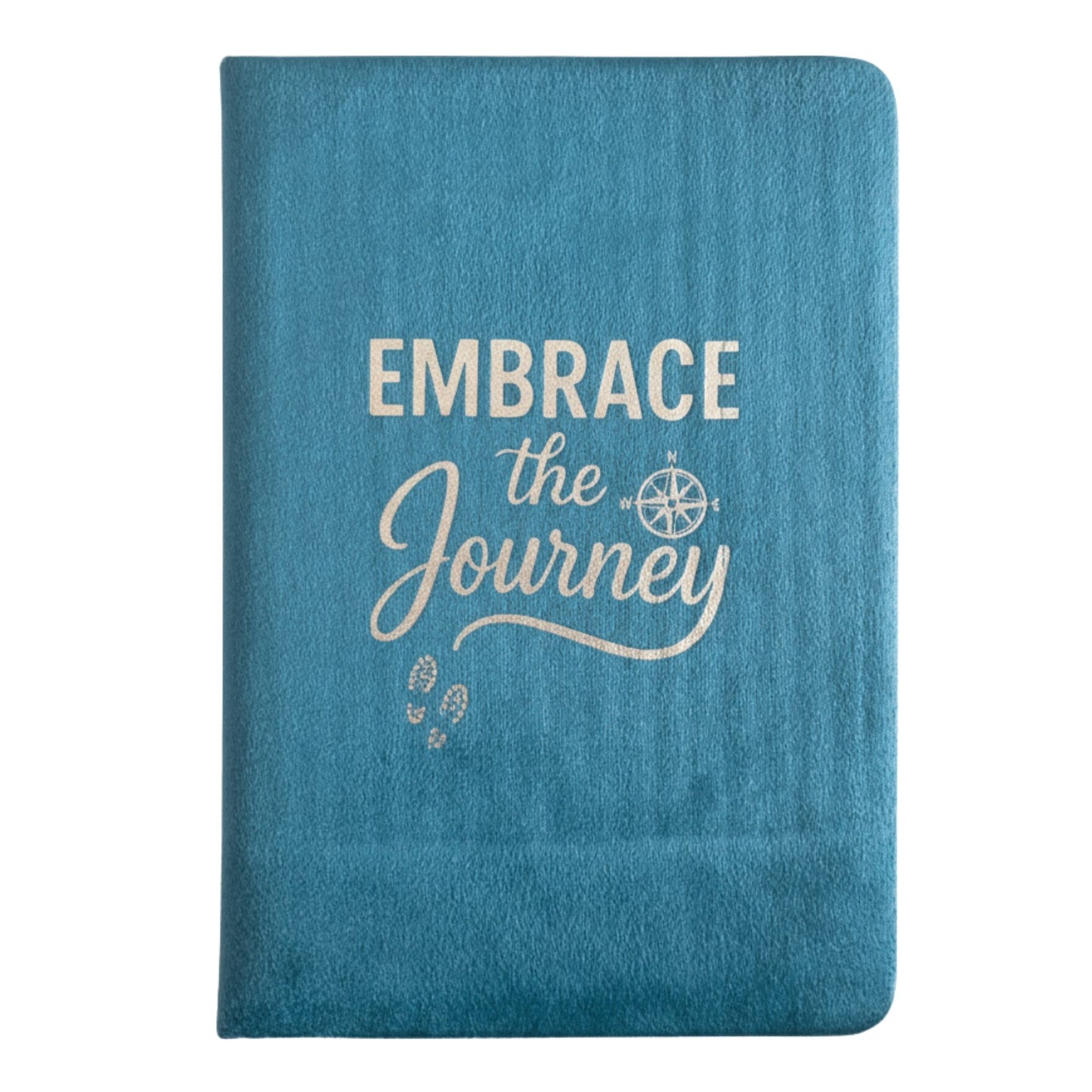 Light Blue Velvet Notebook - 80 pages - Embrace The Journey AW Dropship UK