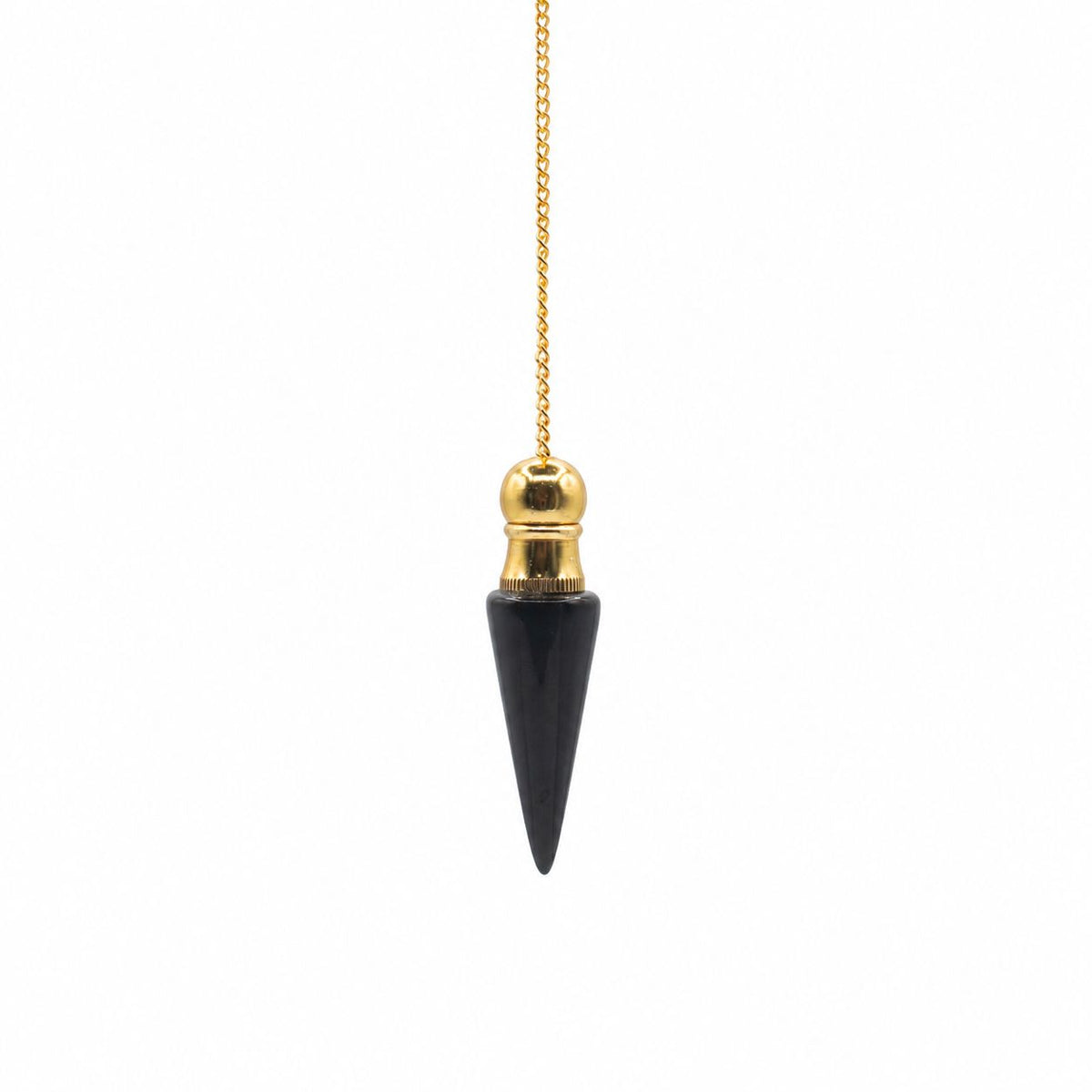Secret Cavity Discovery of Truth Pendulum - Black Agate - Gold Plated AW Dropship UK