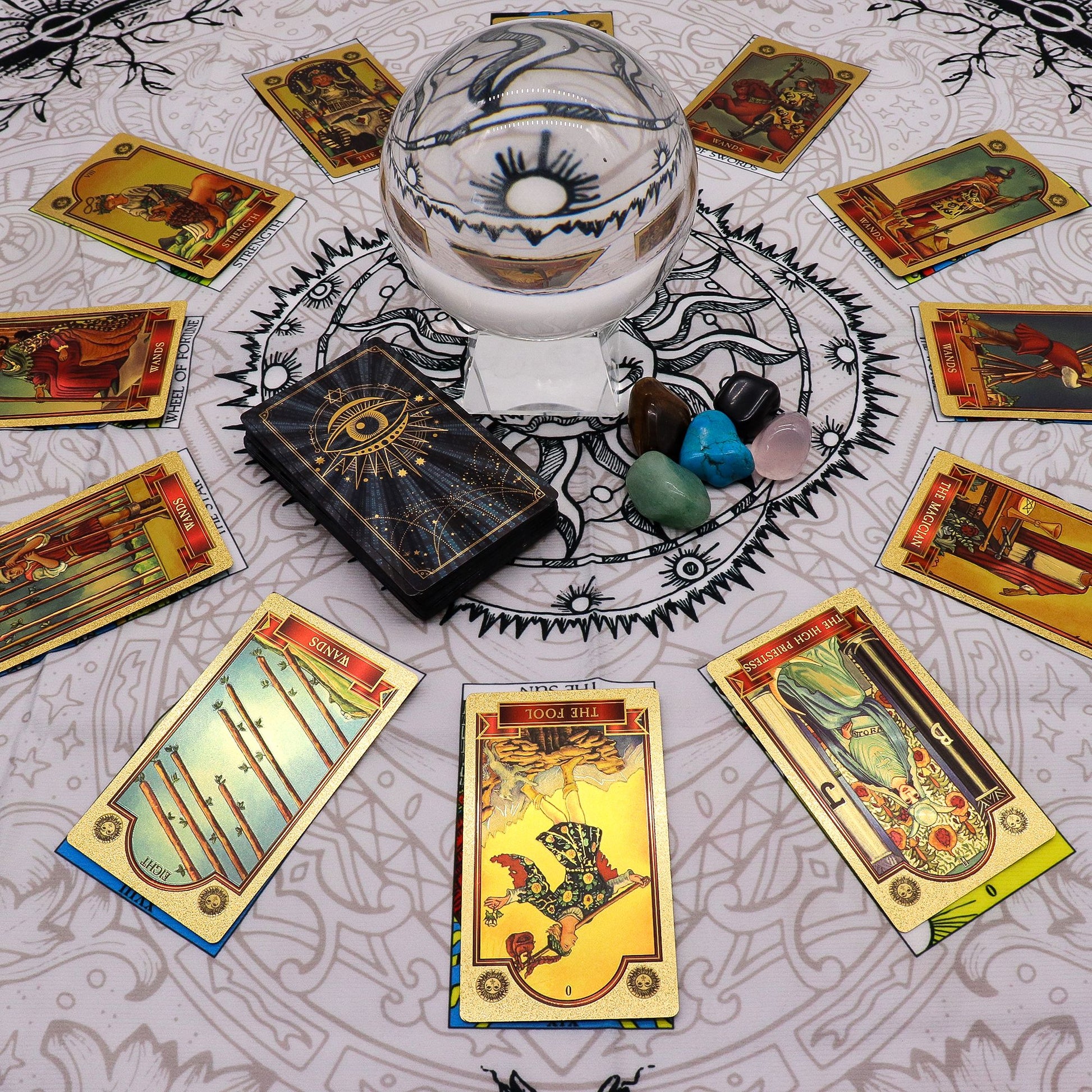 Tarot Reading Cloth - Tree of Life AW Dropship UK