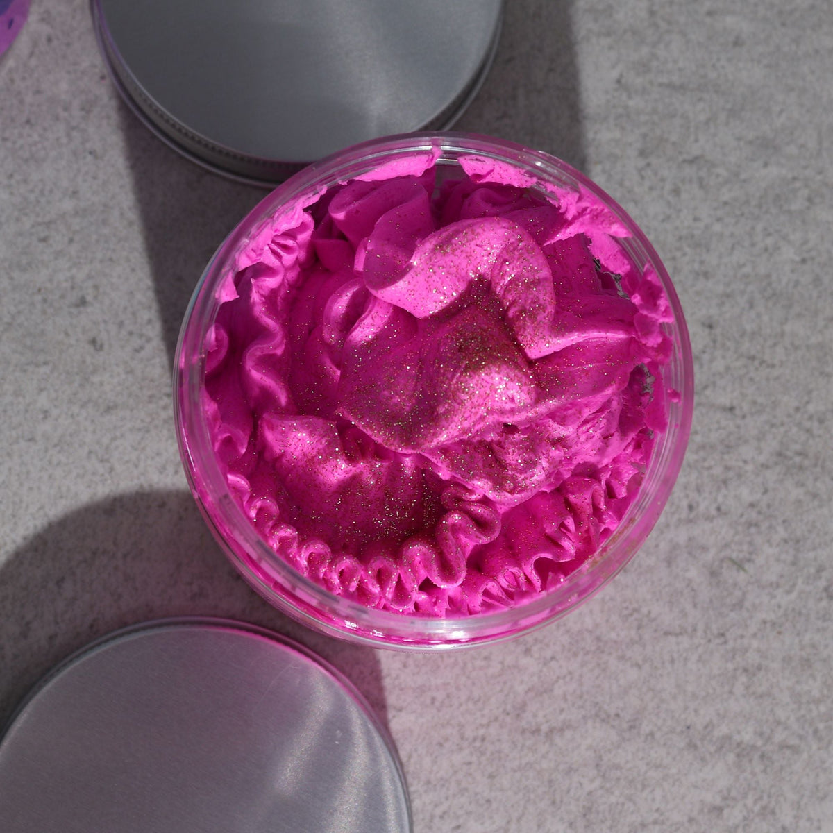 Soft floral and powdery whipped soap