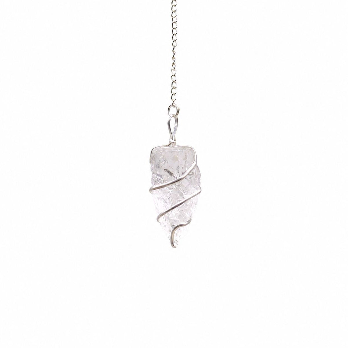 Raw Gemstone Pendulum - Rock Quartz AW Dropship UK