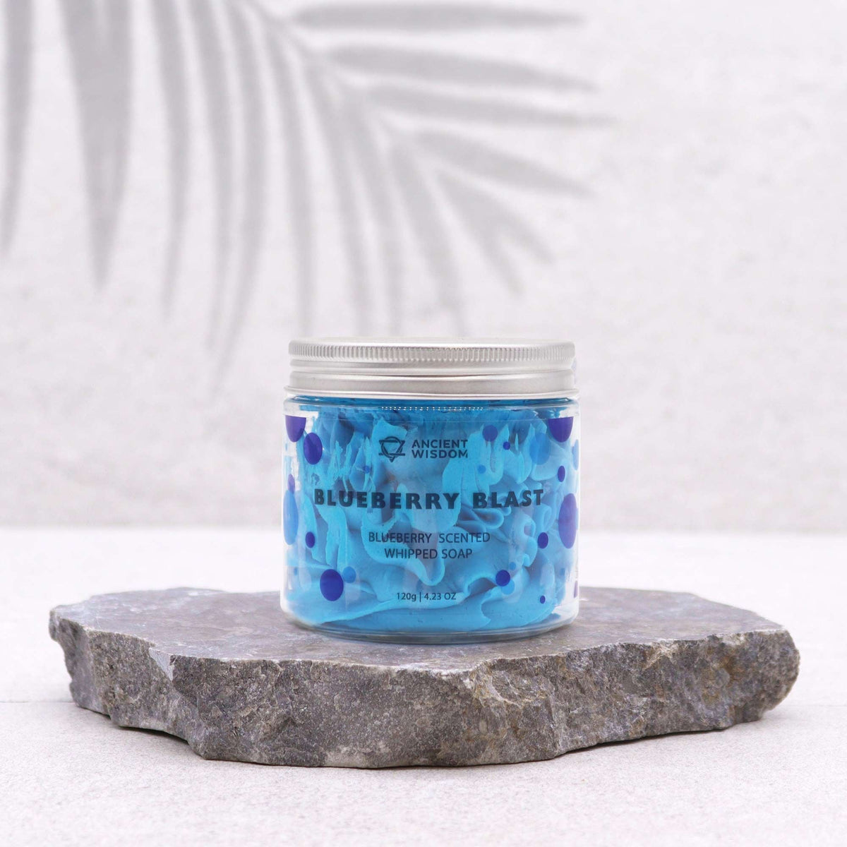 Sweet blueberry scented whipped soap