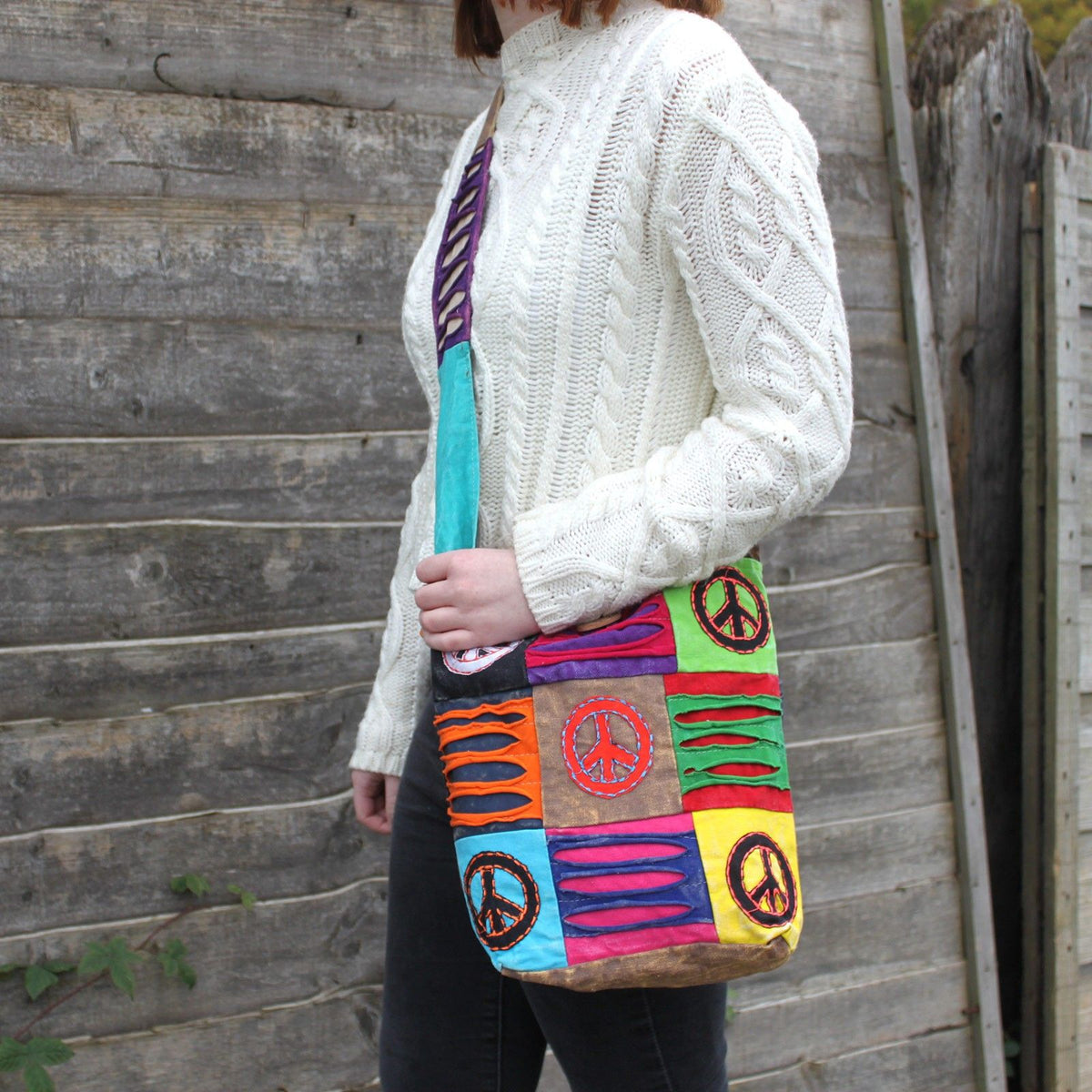 Ethnic Sling Bag - Teal / Om AW Dropship UK