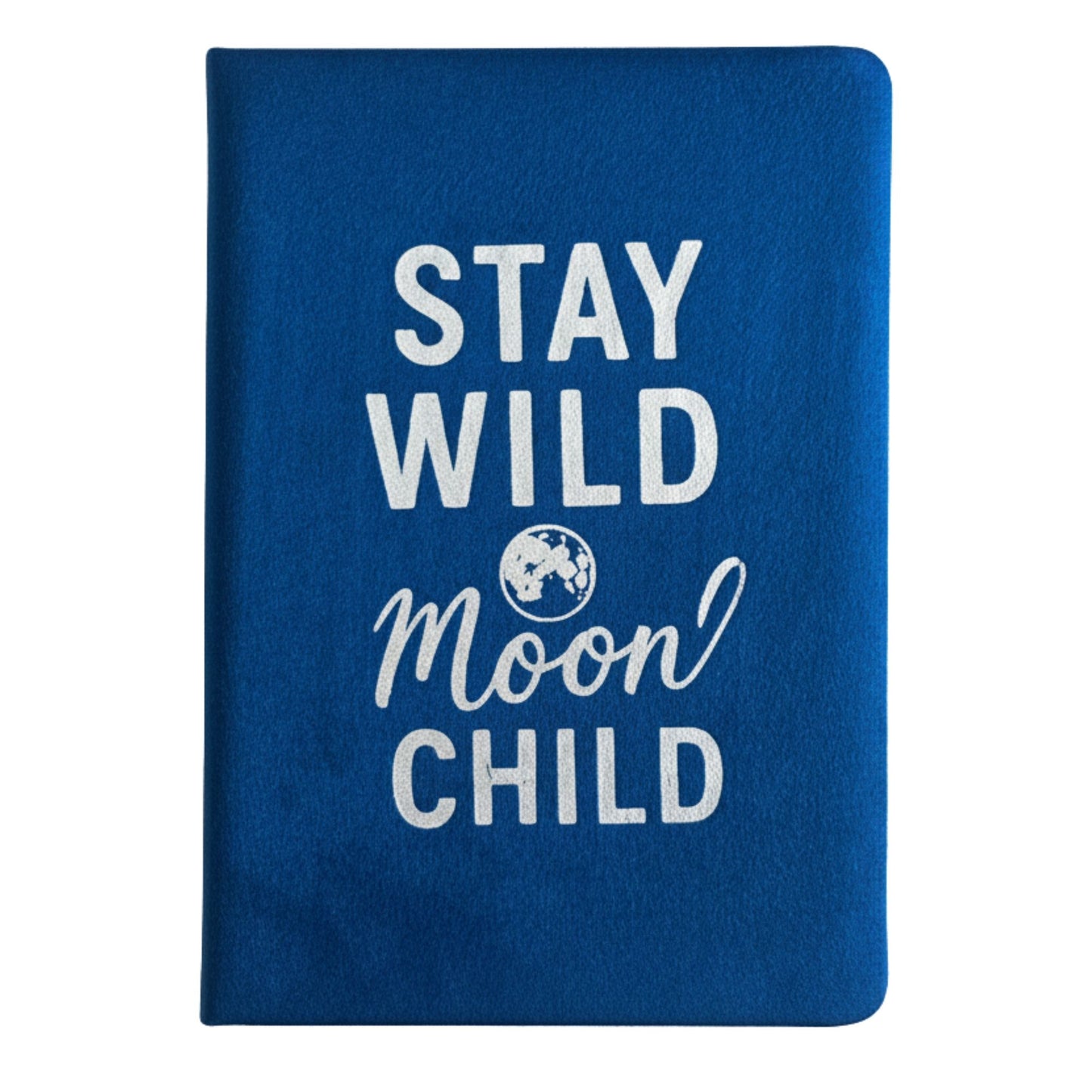 Dark Blue Velvet Notebook - 80 pages - Stay Wild Moon Child AW Dropship UK