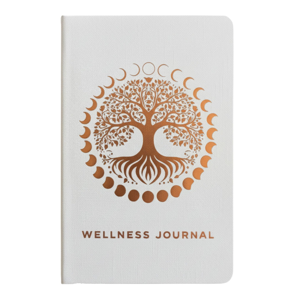 White Wellness Journal - 120 pages - Rose Gold Tree of Life AW Dropship UK