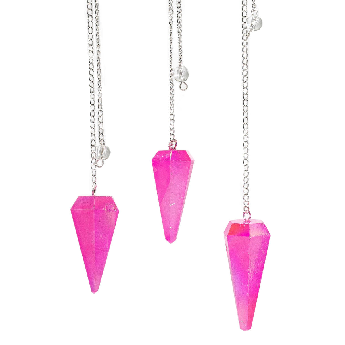 Six Sided Pendulum - Aurora Crystal Pink - 4cm AW Dropship UK