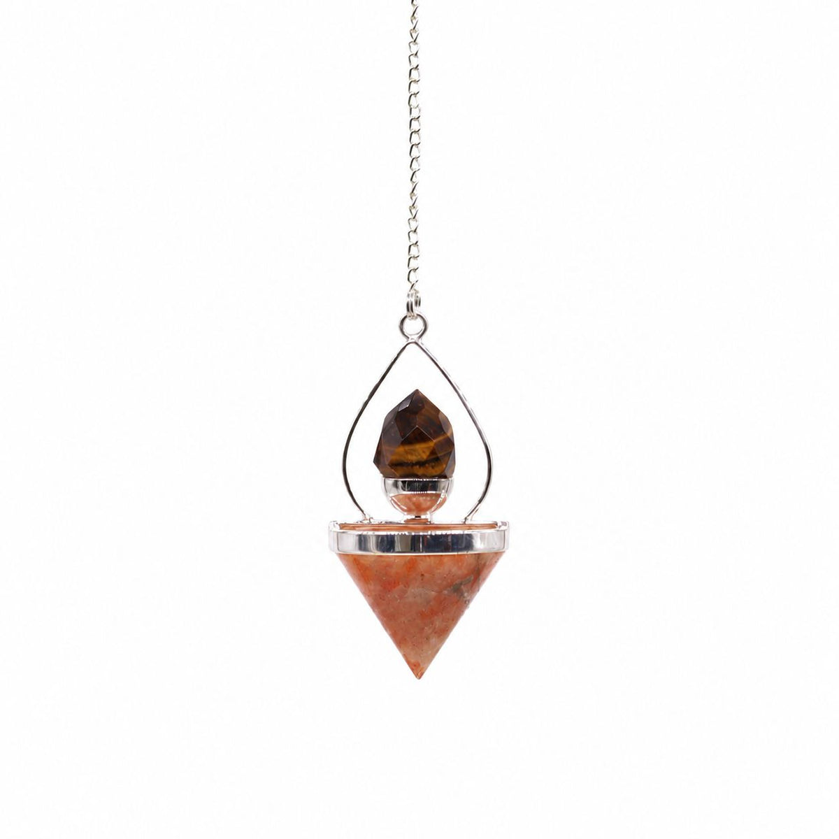 Gemstone Lantern of Life Pendulum - Sunstone & Tigereye AW Dropship UK