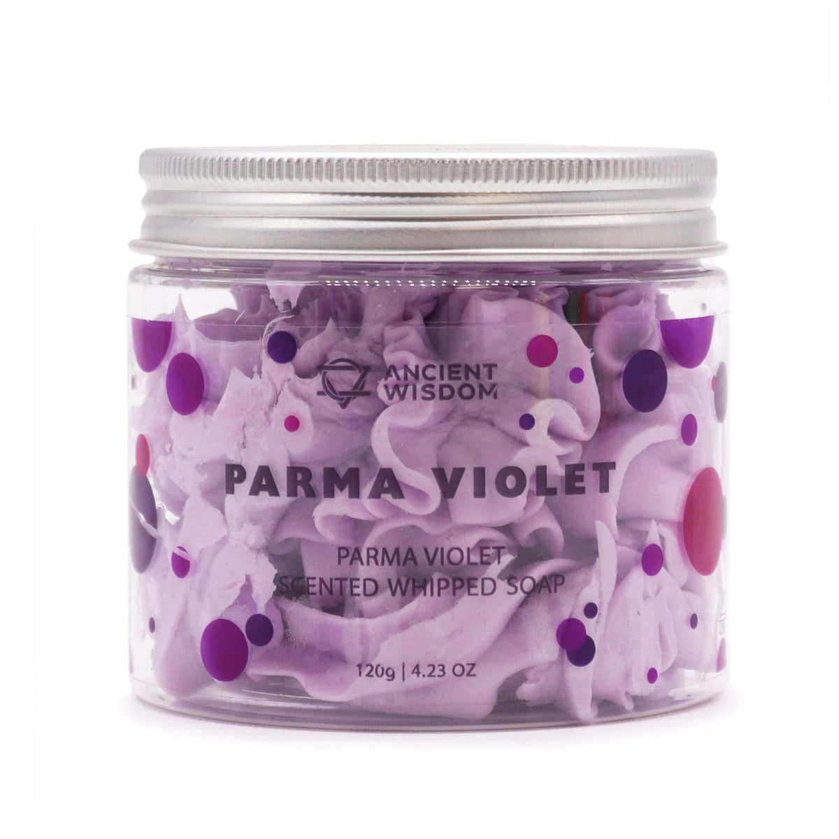 Parma violet scented whipped soap