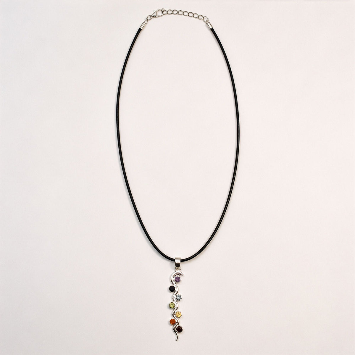 Indian Devotional Pendant - Silver Plated (45cm Cord)- Snake Chakra AW Dropship UK