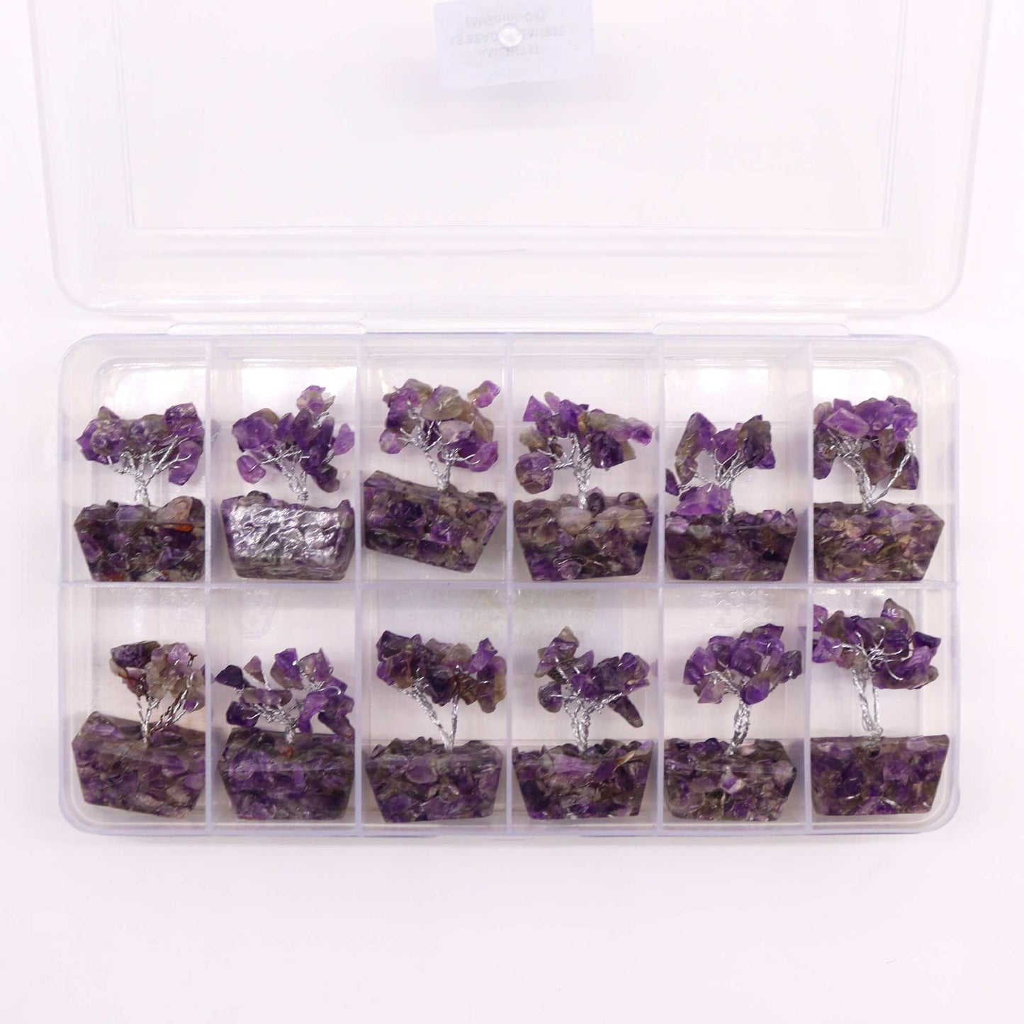 Mini Gemstone Tree On Orgonite Base - Amethyst (15 stones) AW Dropship UK