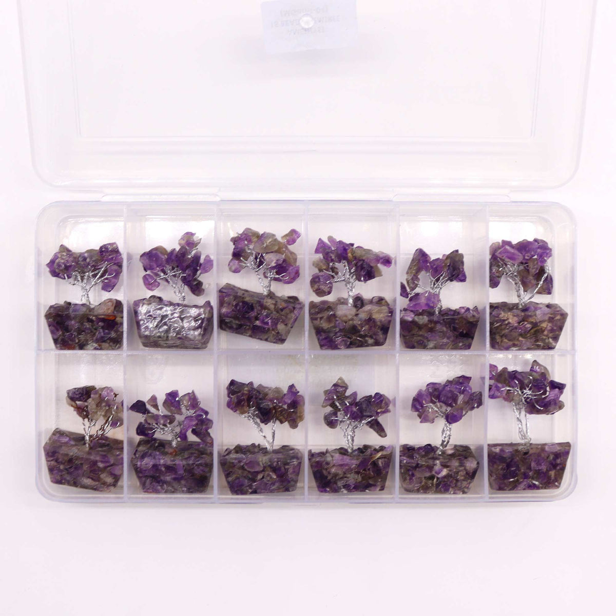 Mini Gemstone Tree On Orgonite Base - Amethyst (15 stones) AW Dropship UK