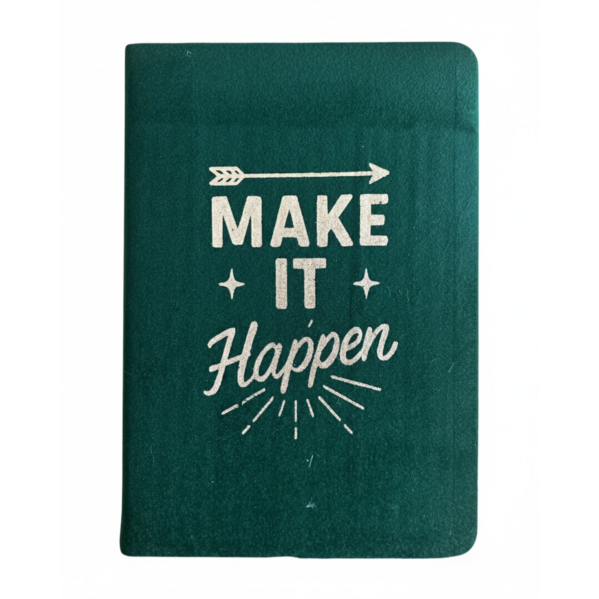 Dark Green Velvet Notebook - 80 pages - Make It Happen AW Dropship UK
