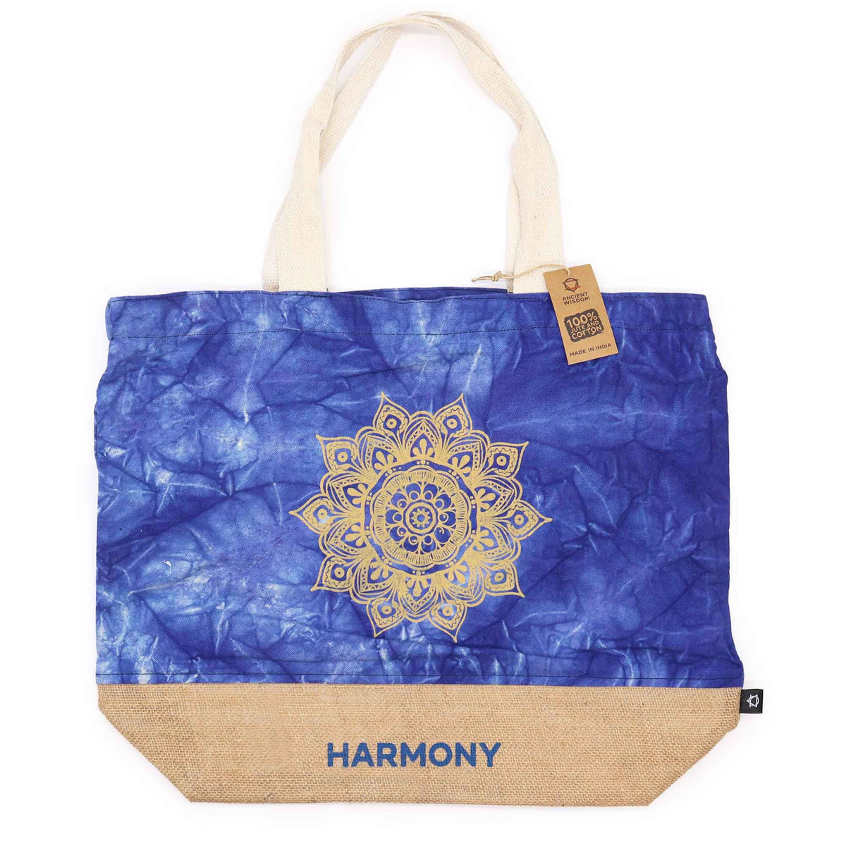 All Natural Bag - Blue Stonewash - Mandala - Harmony AW Dropship UK
