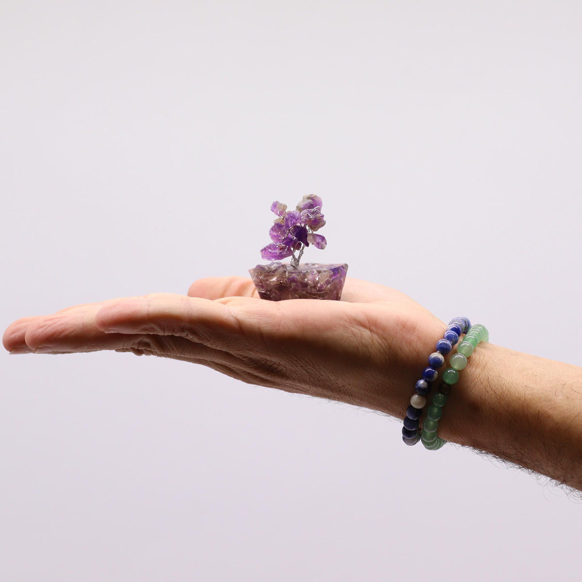 Mini Gemstone Tree On Orgonite Base - Amethyst (15 stones) AW Dropship UK
