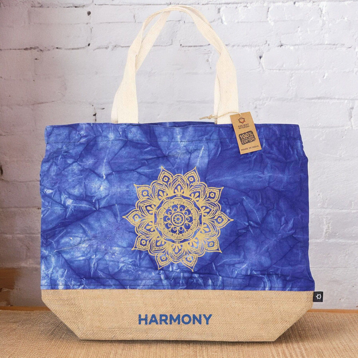 All Natural Bag - Blue Stonewash - Mandala - Harmony AW Dropship UK