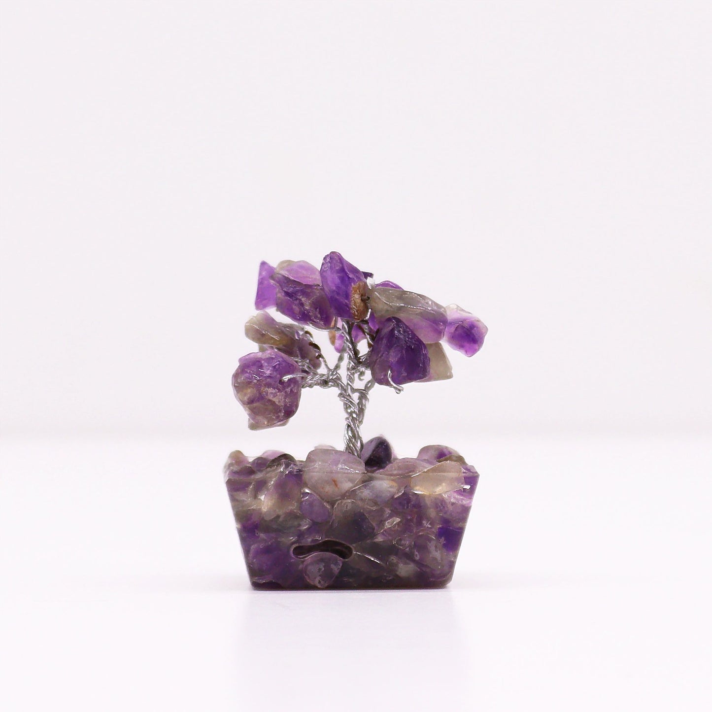 Mini Gemstone Tree On Orgonite Base - Amethyst (15 stones) AW Dropship UK