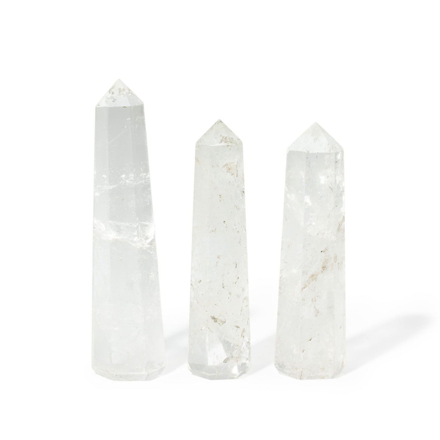 Gemstone Six Face Obelisk Point approx 11cm  - Clear Quartz AW Dropship UK