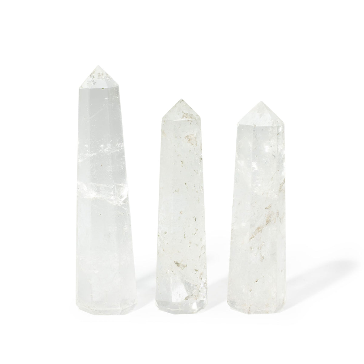 Gemstone Six Face Obelisk Point approx 11cm  - Clear Quartz AW Dropship UK