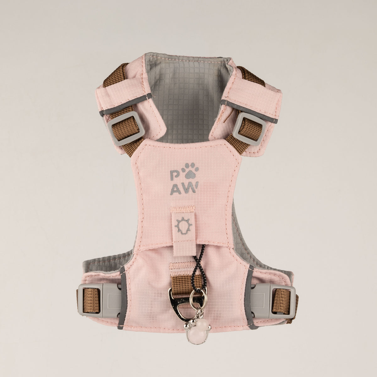 Pink reflective mesh dog harness