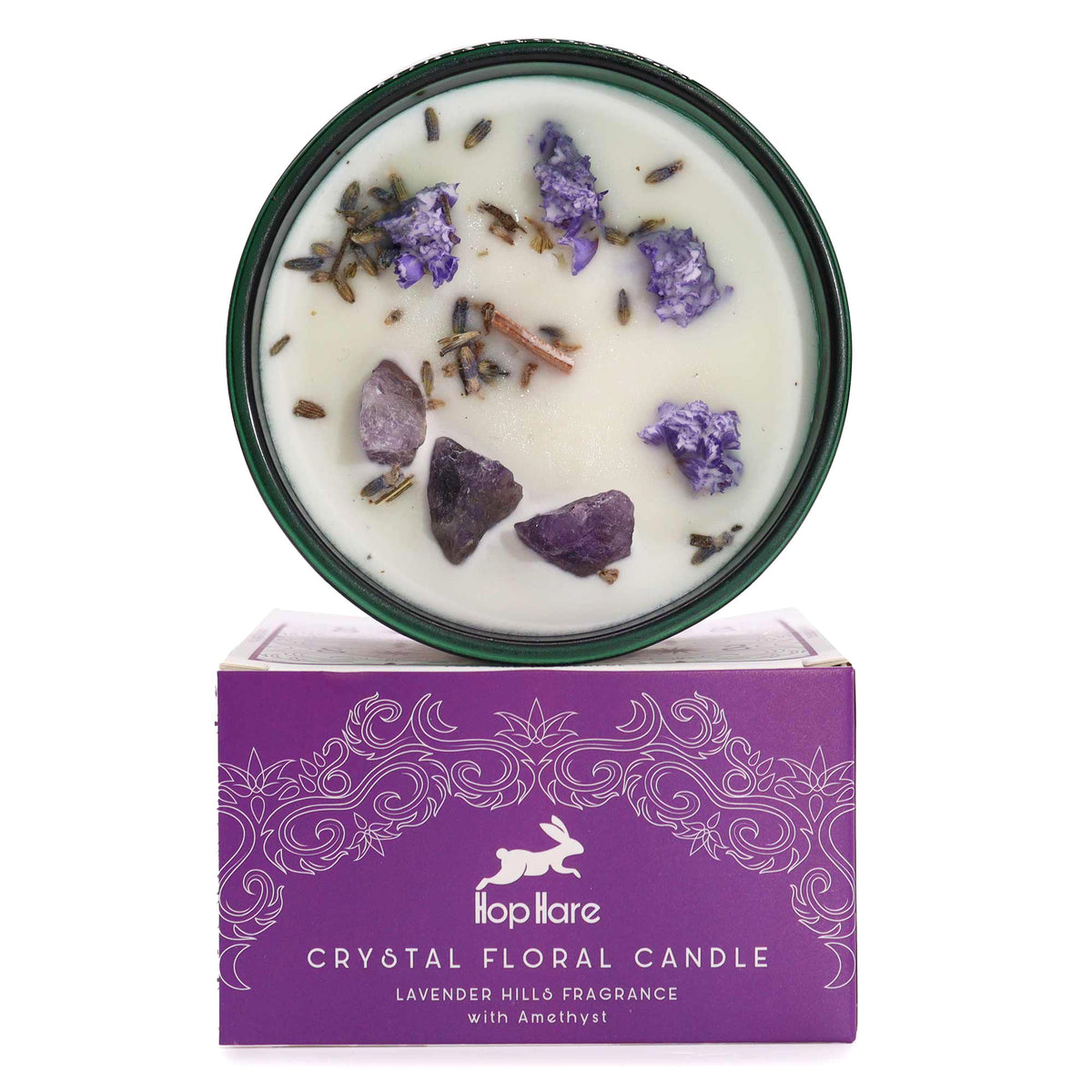 Hop Hare Crystal Magic Flower Candle - The Moon AW Dropship UK