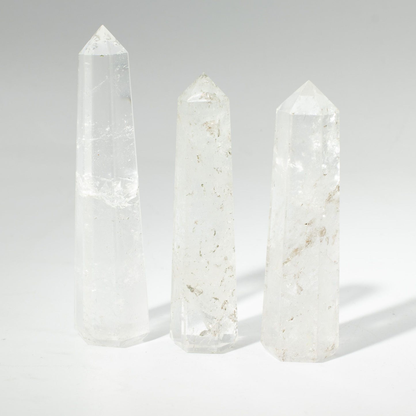 Gemstone Six Face Obelisk Point approx 11cm  - Clear Quartz AW Dropship UK